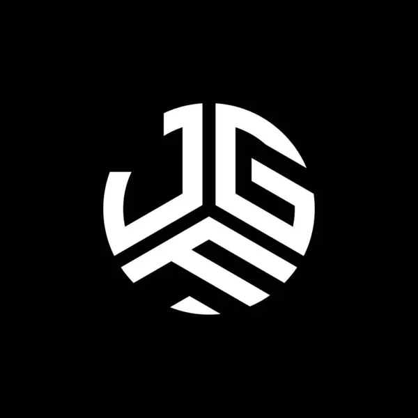 Jgf Lettre Logo Design Sur Fond Noir Jgf Initiales Créatives — Image vectorielle