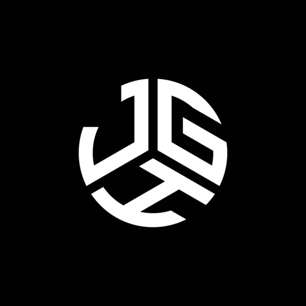 Jgh字母标识设计为黑色背景 Jgh创意首字母首字母标识概念 Jgh字母设计 — 图库矢量图片