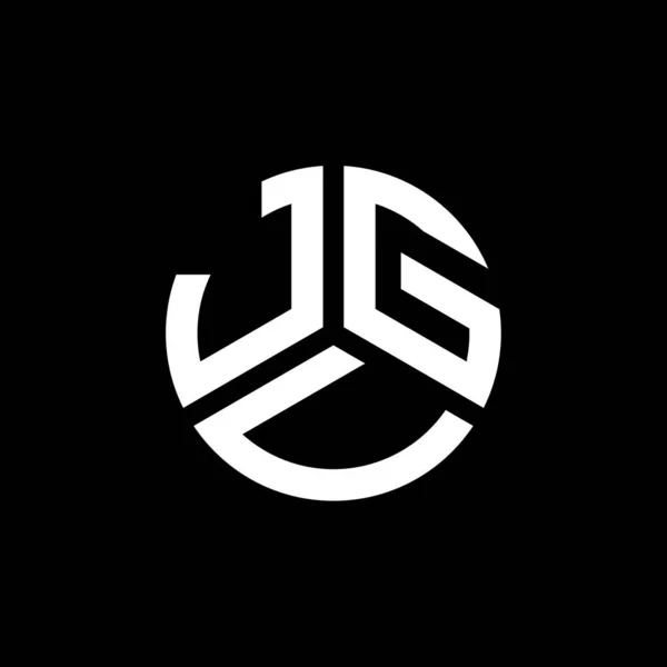 Siyah Arka Planda Jgv Harf Logosu Tasarımı Jgv Yaratıcı Harflerin — Stok Vektör