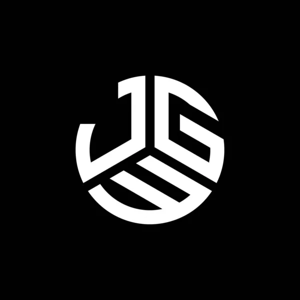 Jgw Lettre Logo Design Sur Fond Noir Jgw Initiales Créatives — Image vectorielle