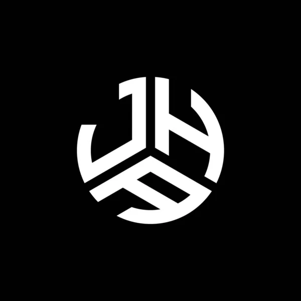Projekt Logo Litery Jha Czarnym Tle Inicjały Twórcze Jha Litera — Wektor stockowy