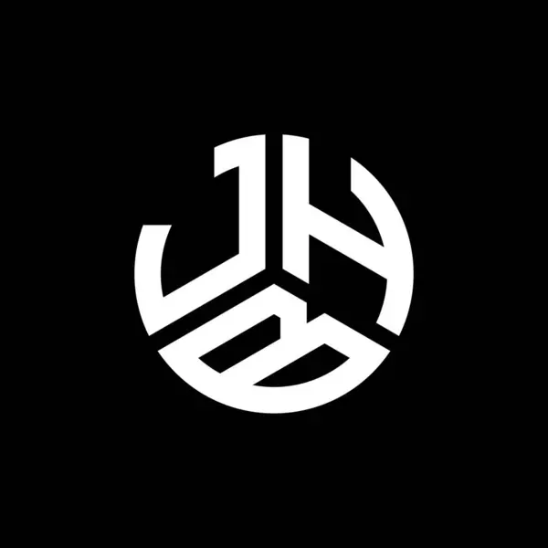 Diseño Del Logotipo Letra Jhb Sobre Fondo Negro Jhb Iniciales — Vector de stock