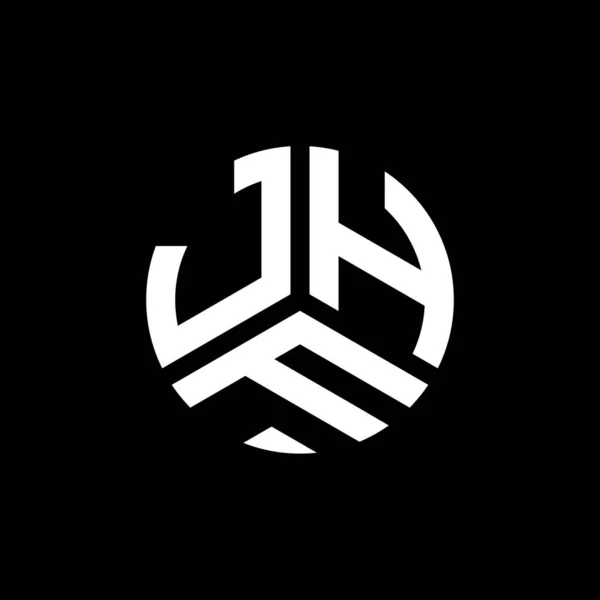 Logo Lettera Jhf Sfondo Nero Jhf Creativo Iniziali Lettera Logo — Vettoriale Stock
