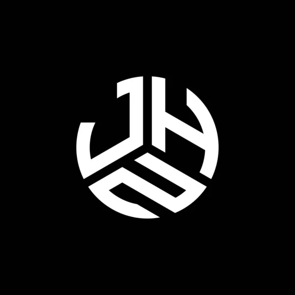 Jhn Lettre Logo Design Sur Fond Noir Jhn Initiales Créatives — Image vectorielle