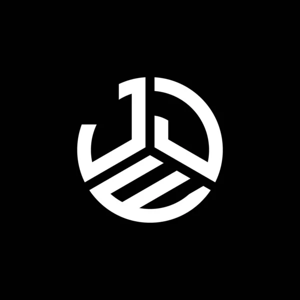 Diseño Del Logotipo Letra Jje Sobre Fondo Negro Jje Iniciales — Vector de stock