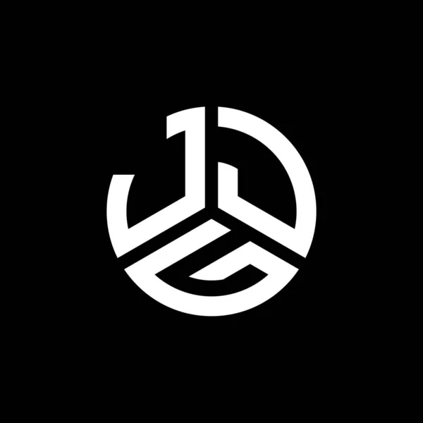 Diseño Del Logotipo Letra Jjg Sobre Fondo Negro Jjg Iniciales — Archivo Imágenes Vectoriales
