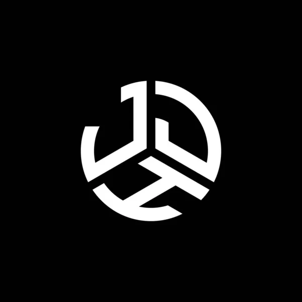 Projekt Logo Litery Jjh Czarnym Tle Jjh Twórcze Inicjały Koncepcja — Wektor stockowy