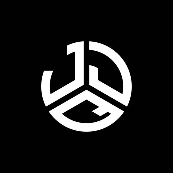 Diseño Del Logotipo Letra Jjq Sobre Fondo Negro Jjq Iniciales — Vector de stock
