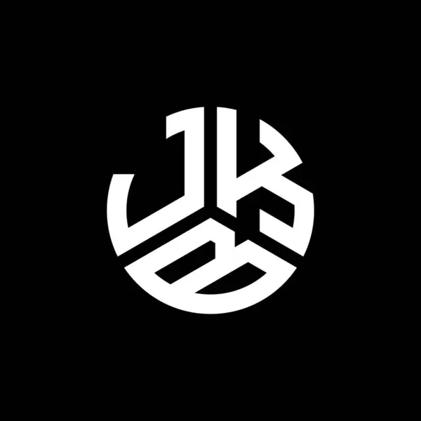 Siyah Arkaplanda Jkb Harfi Logo Tasarımı Jkb Yaratıcı Harflerin Baş — Stok Vektör
