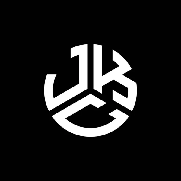 Jkc Lettera Logo Design Sfondo Nero Jkc Creativo Iniziali Lettera — Vettoriale Stock