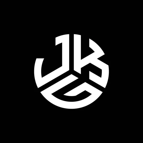 Diseño Del Logotipo Letra Jkg Sobre Fondo Negro Jkg Iniciales — Vector de stock