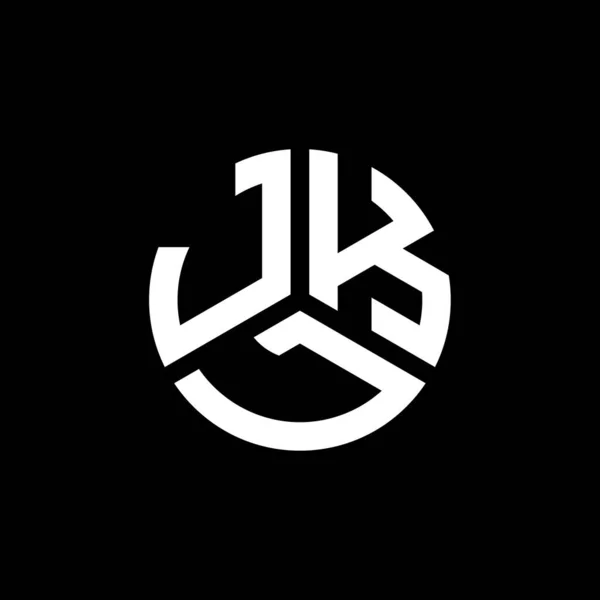 Siyah Arkaplanda Jkl Harf Logosu Tasarımı Jkl Yaratıcı Harflerin Baş — Stok Vektör