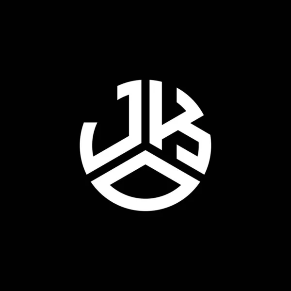 Jko Letter Logo Design Black Background Jko Creative Initials Letter — Stock Vector