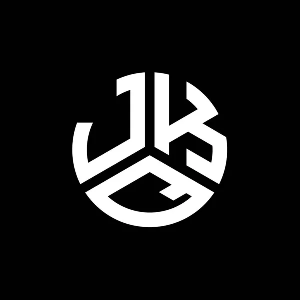 Diseño Del Logotipo Letra Jkq Sobre Fondo Negro Jkq Iniciales — Vector de stock