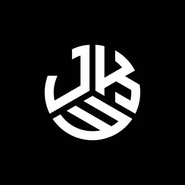 Projekt Logo Litery Jkw Czarnym Tle Jkw Twórcze Inicjały Koncepcja — Wektor stockowy