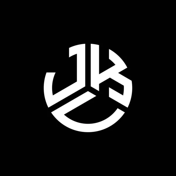 Siyah Arkaplanda Jkv Harf Logosu Tasarımı Jkv Yaratıcı Harflerin Baş — Stok Vektör