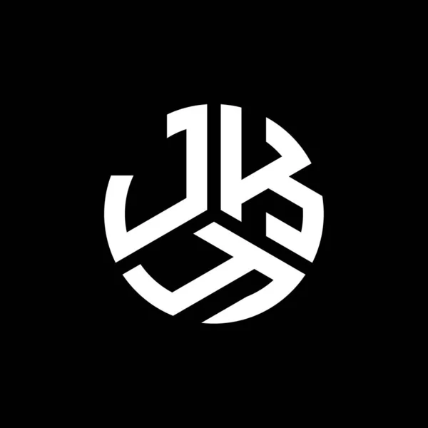 Jky Lettera Logo Design Sfondo Nero Jky Creativo Iniziali Lettera — Vettoriale Stock