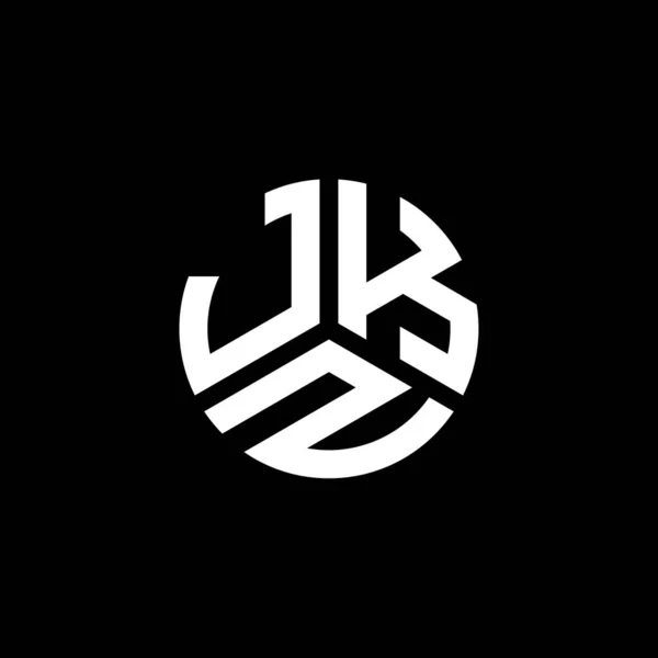 Diseño Del Logotipo Letra Jkz Sobre Fondo Negro Jkz Iniciales — Vector de stock