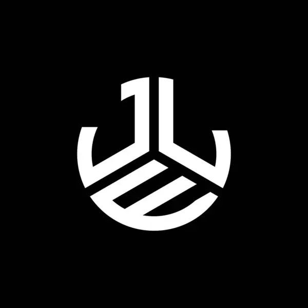 Jle Design Logotipo Carta Fundo Preto Jle Iniciais Criativas Conceito — Vetor de Stock