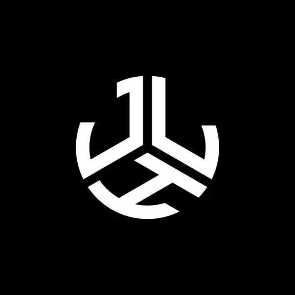 Jlh Brev Logotyp Design Svart Bakgrund Jlh Kreativa Initialer Brev — Stock vektor