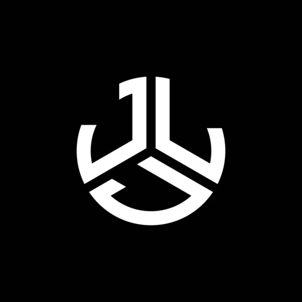 Jlj Letter Logo Ontwerp Zwarte Achtergrond Jlj Creatieve Initialen Letter — Stockvector