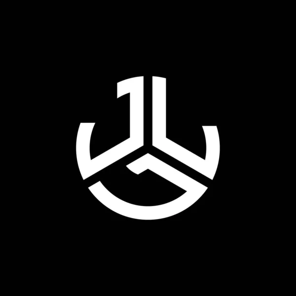 Jll Lettre Logo Design Sur Fond Noir Jll Initiales Créatives — Image vectorielle