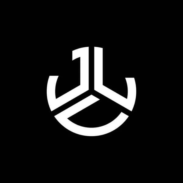 Jlv Letter Logo Design Black Background Jlv Creative Initials Letter — Stock Vector