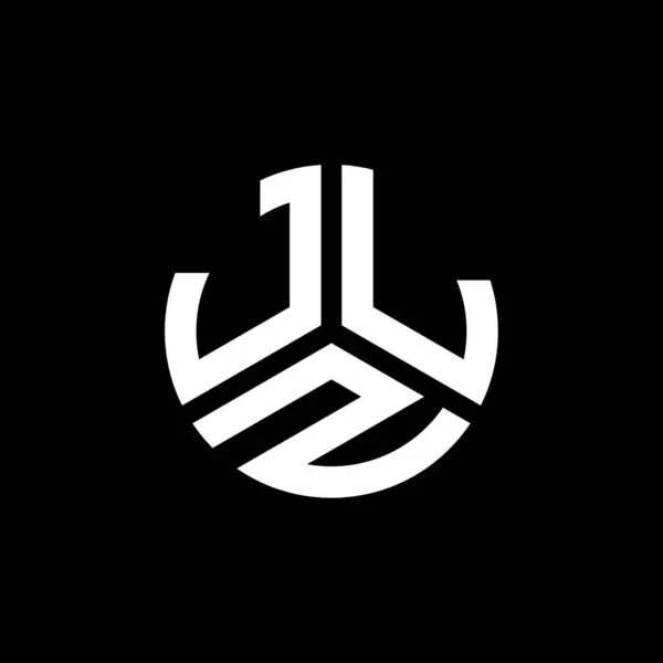 Jlz Lettre Logo Design Sur Fond Noir Jlz Initiales Créatives — Image vectorielle