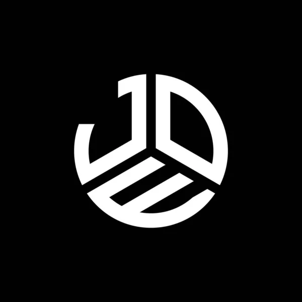 Joe Letter Logo Design Black Background Joe Creative Initials Letter — Stock Vector