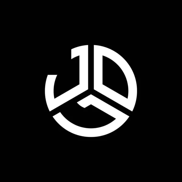 Jol Letter Logo Ontwerp Zwarte Achtergrond Jol Creatieve Initialen Letter — Stockvector