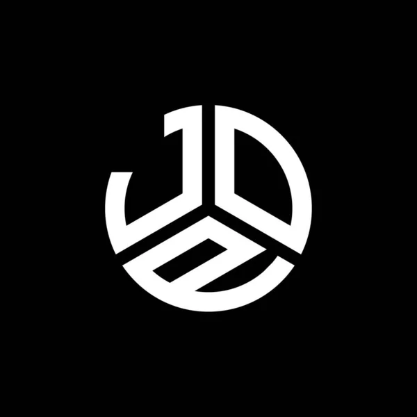 Diseño Del Logotipo Letra Jop Sobre Fondo Negro Jop Iniciales — Archivo Imágenes Vectoriales