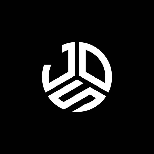 Diseño Del Logotipo Letra Jos Sobre Fondo Negro Jos Iniciales — Archivo Imágenes Vectoriales