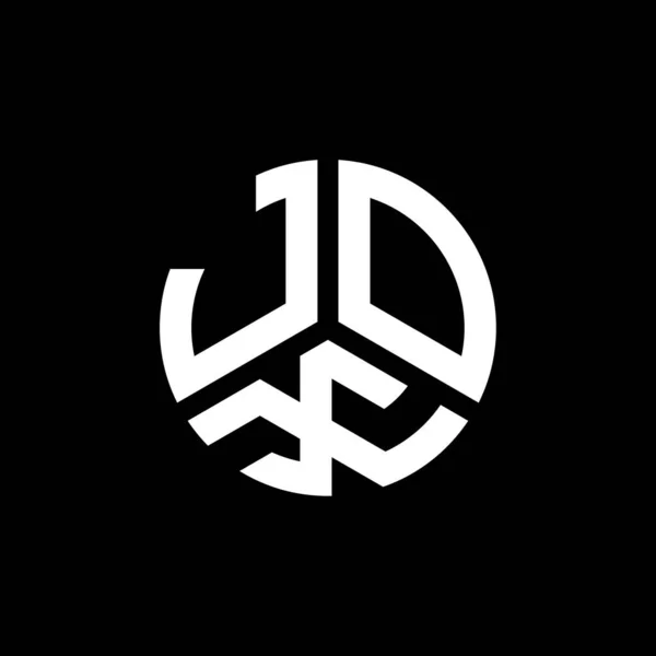 Projekt Logo Litery Jox Czarnym Tle Inicjały Twórcze Jox Koncepcja — Wektor stockowy