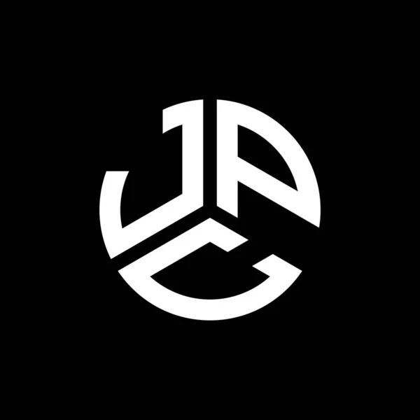 Projeto Logotipo Carta Jpc Fundo Preto Jpc Iniciais Criativas Conceito — Vetor de Stock