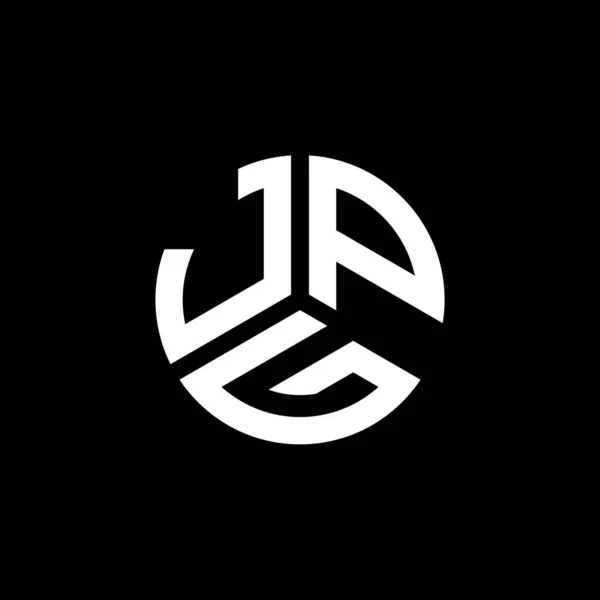 Jpg Lettre Logo Design Sur Fond Noir Jpg Initiales Créatives — Image vectorielle