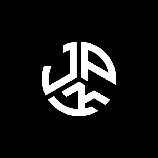 在黑色背景上的Jpk字母标识设计 Jpk创意的首字母首字母标识概念 Jpk字母设计 — 图库矢量图片