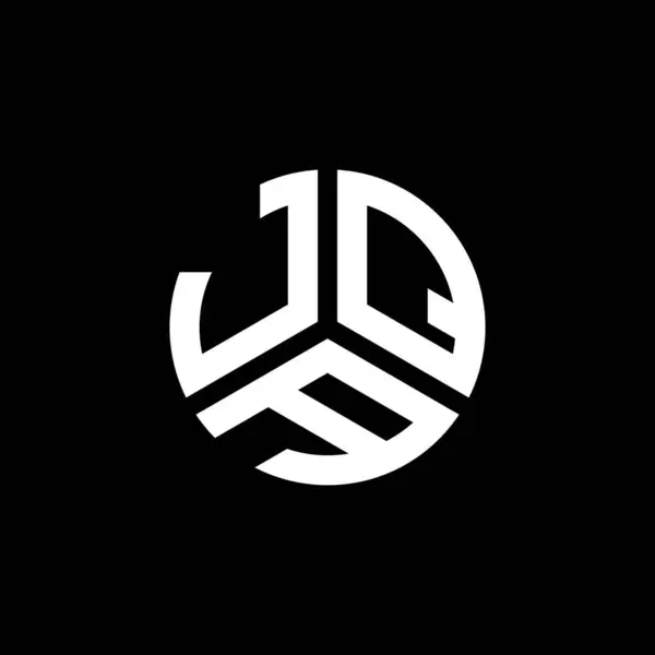 Logo Lettera Jqa Sfondo Nero Jqa Creativo Iniziali Lettera Logo — Vettoriale Stock