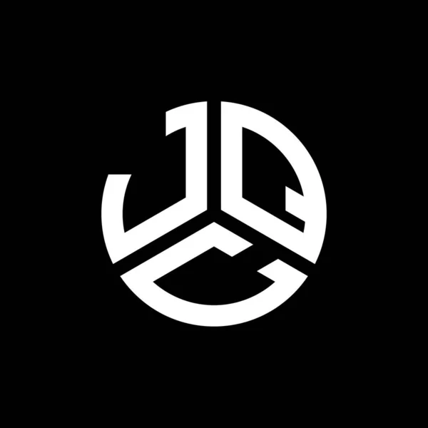 Siyah Arkaplan Üzerine Jqc Harf Logosu Tasarımı Jqc Yaratıcı Harflerin — Stok Vektör