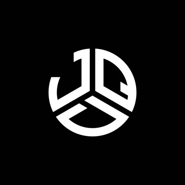 Diseño Del Logotipo Letra Jqd Sobre Fondo Negro Jqd Iniciales — Vector de stock