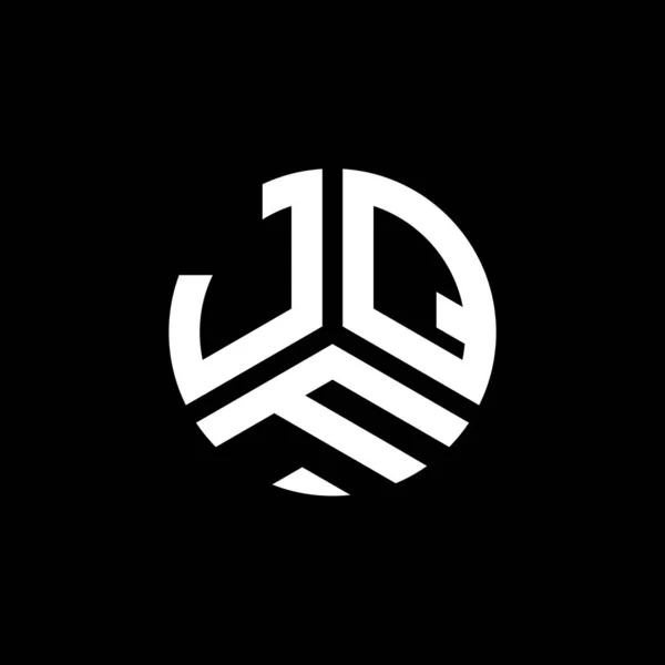 Diseño Del Logotipo Letra Jqf Sobre Fondo Negro Jqf Iniciales — Archivo Imágenes Vectoriales