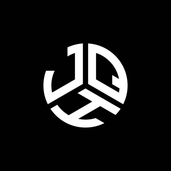 Diseño Del Logotipo Letra Jqh Sobre Fondo Negro Jqh Iniciales — Archivo Imágenes Vectoriales