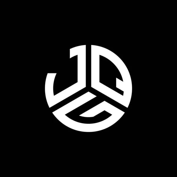 Дизайн Логотипа Jqg Чёрном Фоне Концепция Логотипа Креативными Инициалами Jqg — стоковый вектор