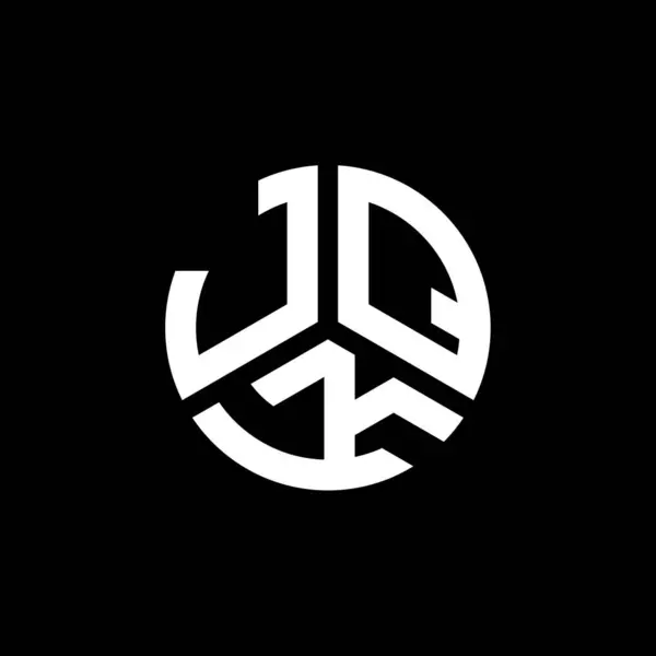 Jqk字母标识设计为黑色背景 Jqk创意首字母首字母标识概念 Jqk字母设计 — 图库矢量图片