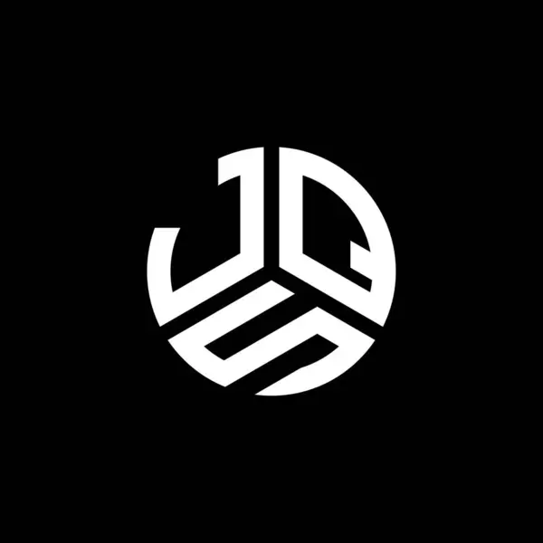 Projeto Logotipo Carta Jqs Fundo Preto Jqs Iniciais Criativas Conceito — Vetor de Stock