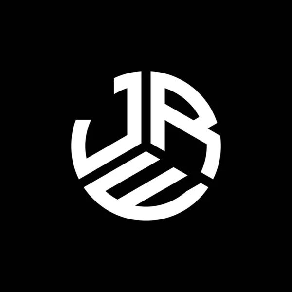 Siyah Arka Planda Jre Harf Logosu Tasarımı Jre Yaratıcı Harflerin — Stok Vektör