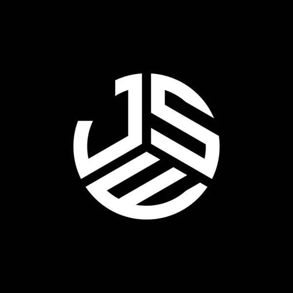 黒を基調としたJseレターロゴデザイン Jseクリエイティブイニシャルレターロゴコンセプト Jseレターデザイン — ストックベクタ