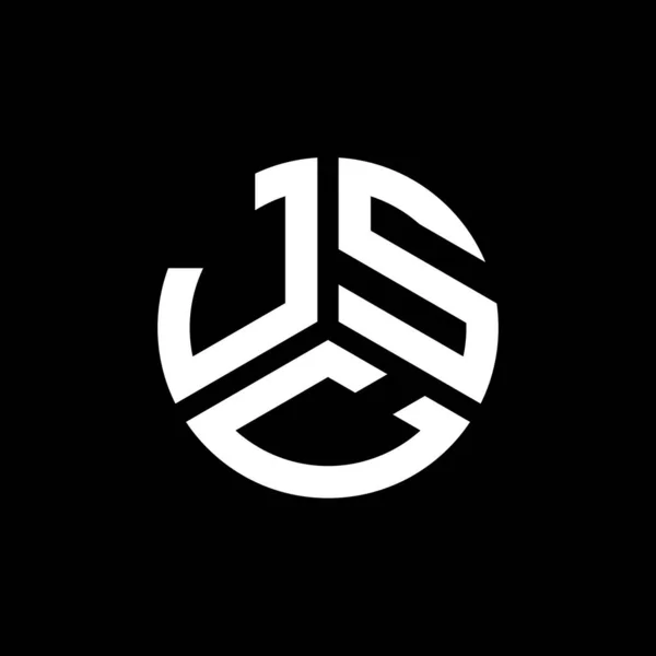 Jsc Lettre Logo Design Sur Fond Noir Jsc Initiales Créatives — Image vectorielle