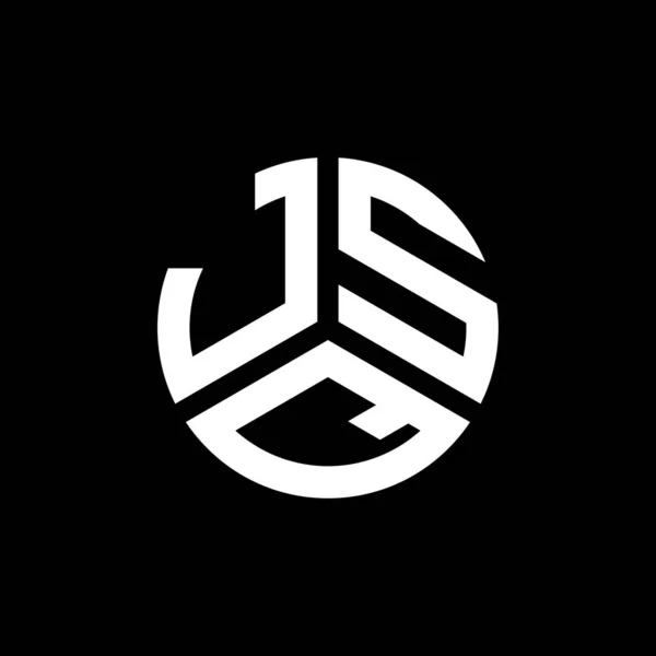 Jsq Brev Logotyp Design Svart Bakgrund Jsq Kreativa Initialer Brev — Stock vektor