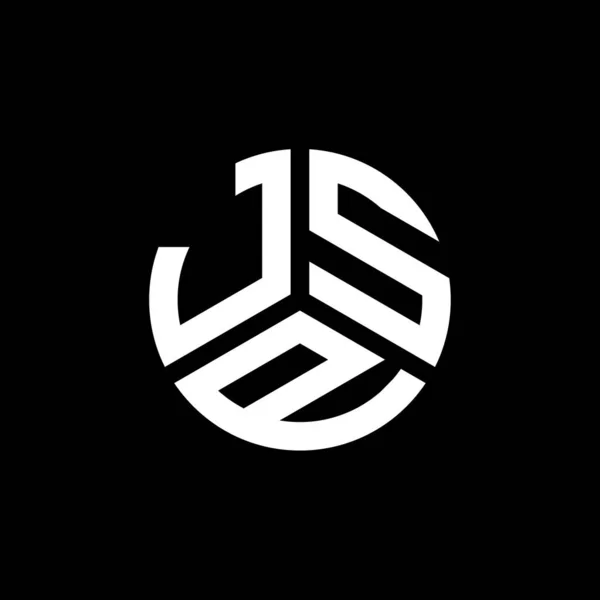 Projeto Logotipo Carta Jsp Fundo Preto Jsp Iniciais Criativas Conceito — Vetor de Stock