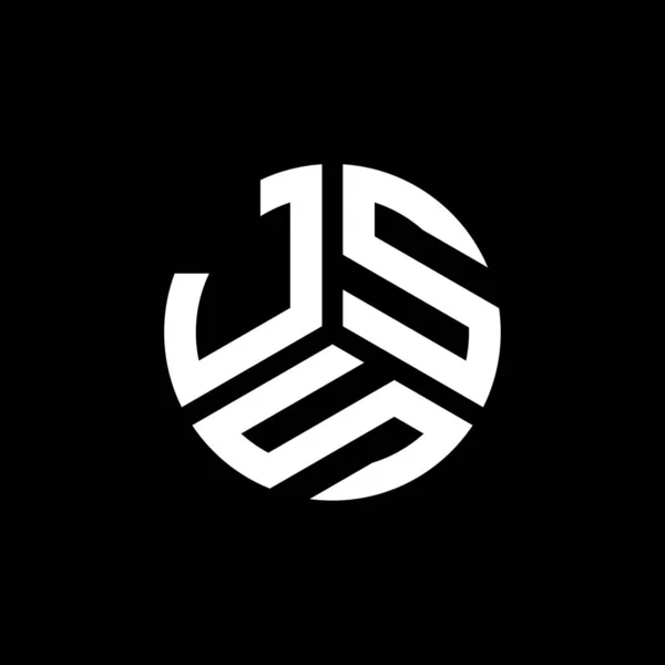 Projekt Logo Litery Jss Czarnym Tle Inicjały Twórcze Jss Koncepcja — Wektor stockowy